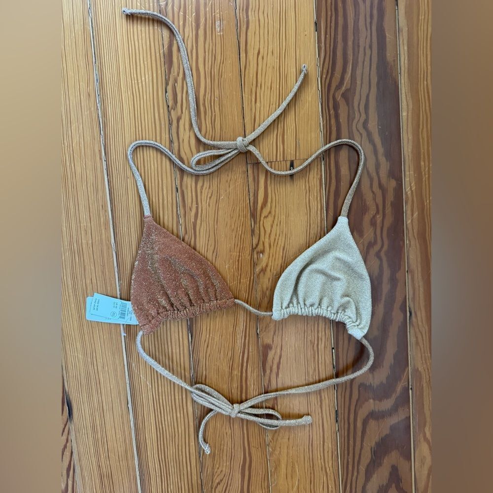 NWT Aerie Glittery Bikini Top